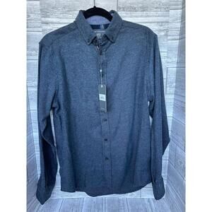 Report Collection Men’s Soft Touch Flannel Shirt Indigo Blue Size Medium NWT